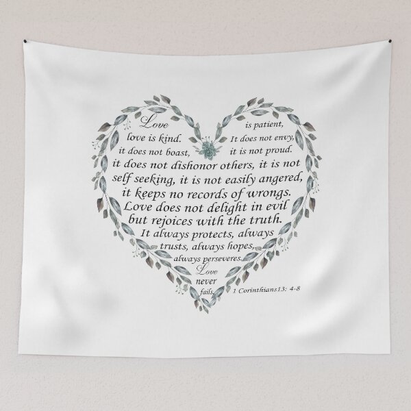 Item preview, Heart of 1 corinthians 13: 4-8 complete bible verse  designed and sold by latiendadearyam.