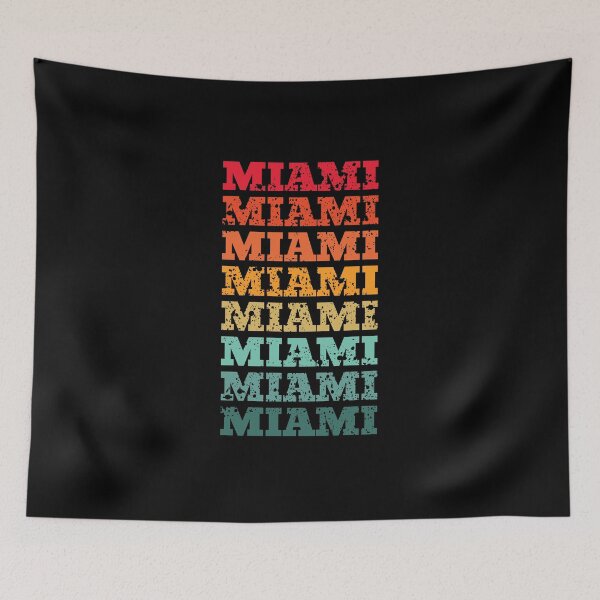 Item preview, Miami - repeated retro vintage sunset colors with a distressed design effect designed and sold by Rhu Creations.