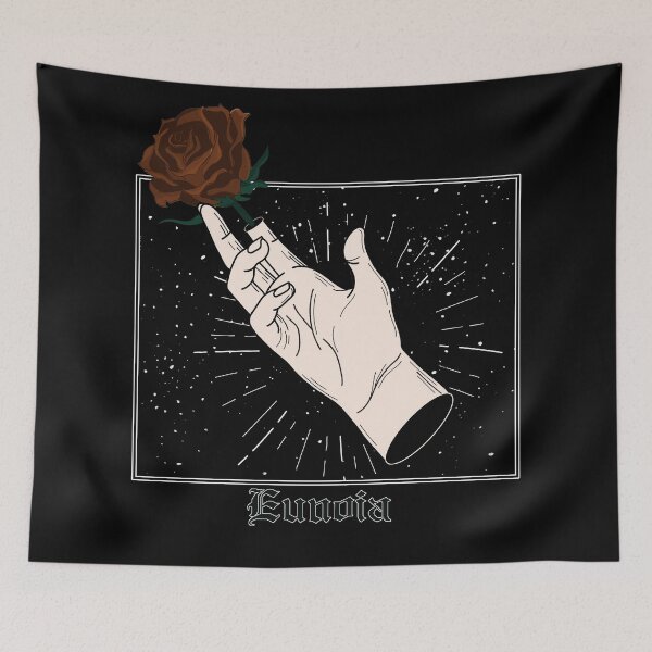 Item preview, Aesthetic Rose Mystic Hand Quote Eunoia designed and sold by YALPOShop.