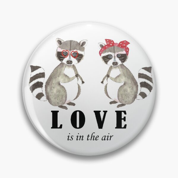 Item preview, Love is in the air Valentines Racoons in love designed and sold by latiendadearyam.