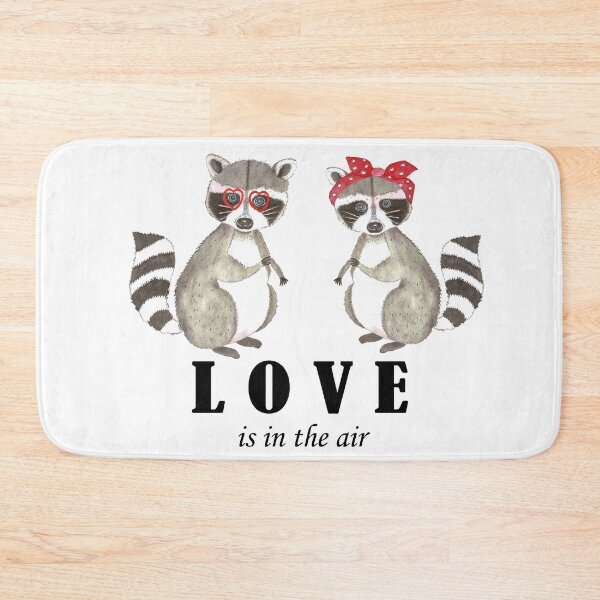 Item preview, Love is in the air Valentines Racoons in love designed and sold by latiendadearyam.