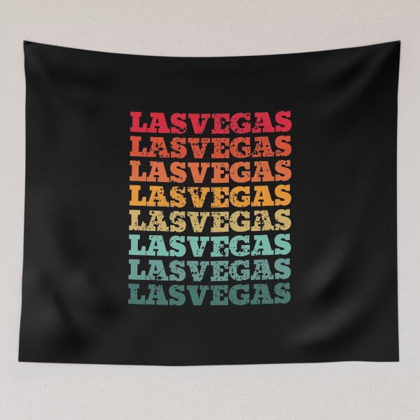 Item preview, Las Vegas - repeated retro vintage sunset colors with a distressed design effect designed and sold by Rhu Creations.