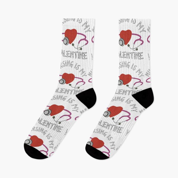 Item preview, Nursing is my valentine designed and sold by Catsloversdotme.