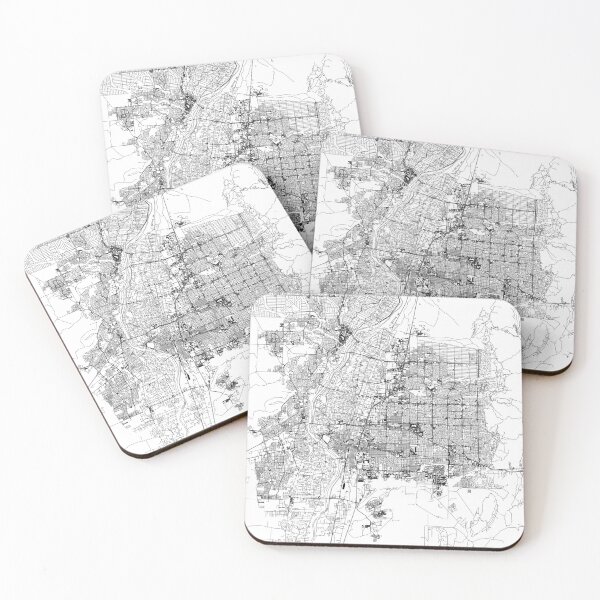 Item preview, Albuquerque White Map designed and sold by multiplicitymap.