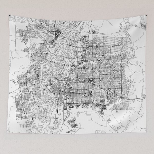 Item preview, Albuquerque White Map designed and sold by multiplicitymap.