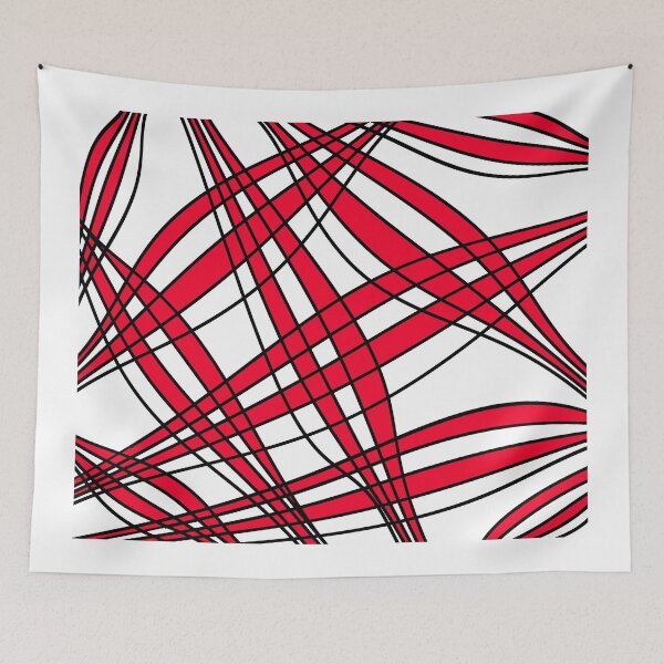 Item preview, Abstract pattern - red, white and black. designed and sold by K.S ART.