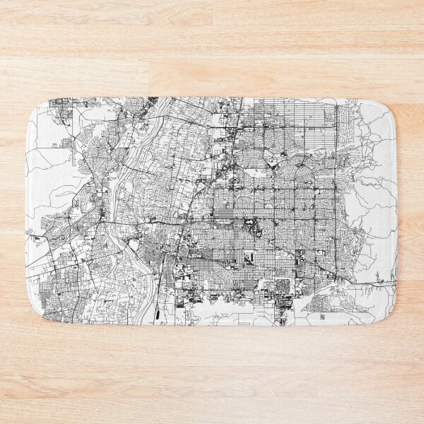 Item preview, Albuquerque White Map designed and sold by multiplicitymap.