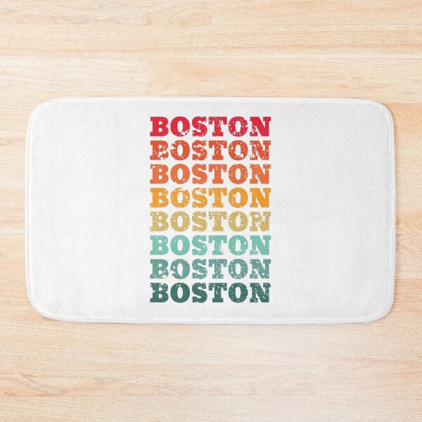 Item preview, Boston - repeated retro vintage sunset colors with a distressed design effect designed and sold by Rhu Creations.