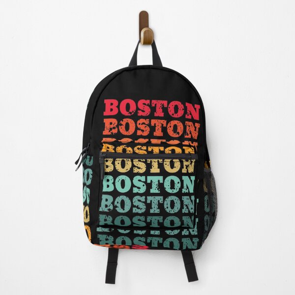 Item preview, Boston - repeated retro vintage sunset colors with a distressed design effect designed and sold by Rhu Creations.