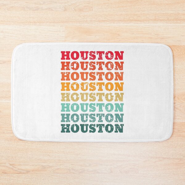 Item preview, Houston - repeated retro vintage sunset colors with a distressed design effect designed and sold by Rhu Creations.
