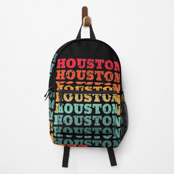 Item preview, Houston - repeated retro vintage sunset colors with a distressed design effect designed and sold by Rhu Creations.