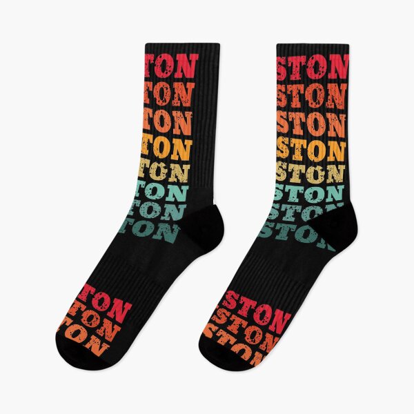 Item preview, Houston - repeated retro vintage sunset colors with a distressed design effect designed and sold by Rhu Creations.