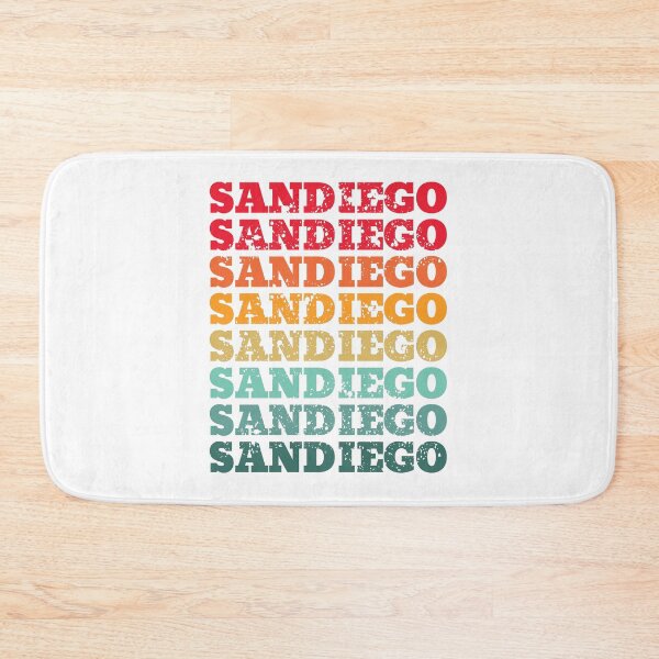 Item preview, San Diego - repeated retro vintage sunset colors with a distressed design effect designed and sold by Rhu Creations.