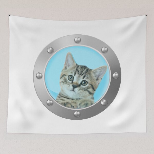 Item preview, Cat in porthole designed and sold by Sarcastic Life.
