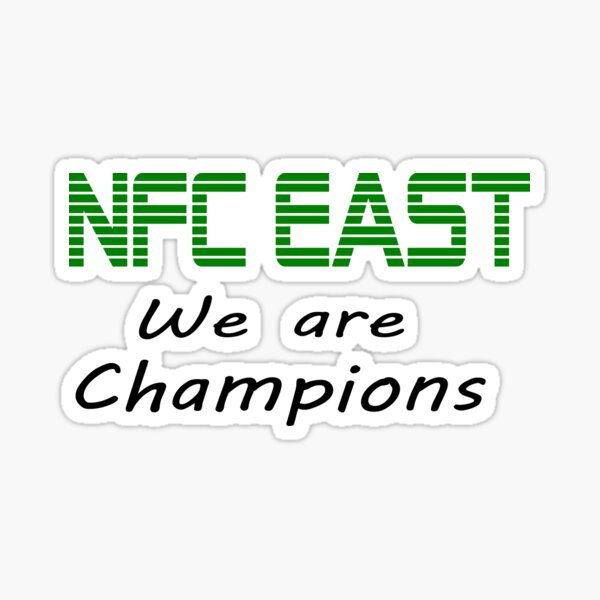 DALLAS COWBOYS 2021-22 NFC EAST CHAMPS ROUND STICKER