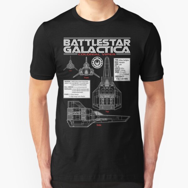 BATTLESTAR GALACTICA COLONIAL VIPER Slim Fit T-Shirt