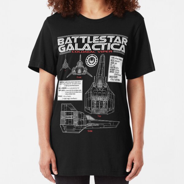 BATTLESTAR GALACTICA COLONIAL VIPER Slim Fit T-Shirt