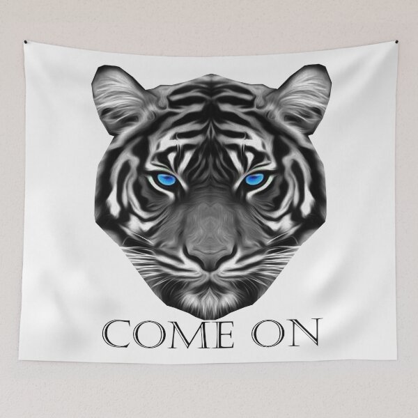Item preview, tiger face, come on,  animal face, no satisfaction, inconvenience, discomfort, uncomfortable, uneasy, awkward designed and sold by HiChois.
