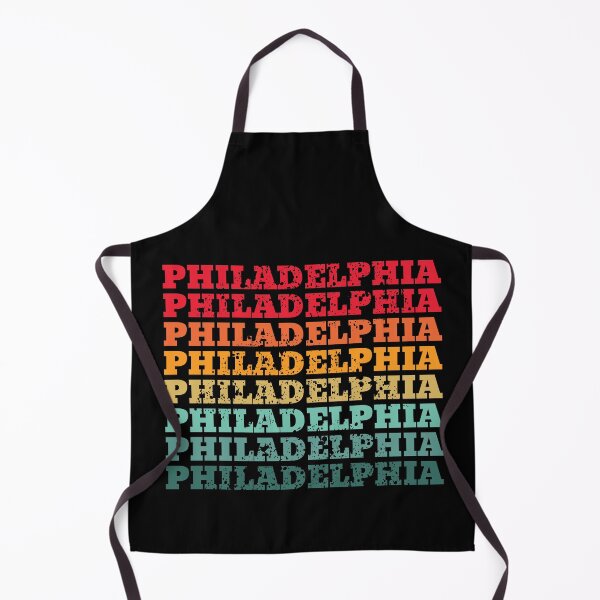 Item preview, Philadelphia - repeated retro vintage sunset colors with a distressed design effect designed and sold by Rhu Creations.