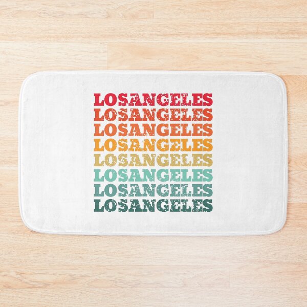 Item preview, Los Angeles - repeated retro vintage sunset colors with a distressed design effect designed and sold by Rhu Creations.