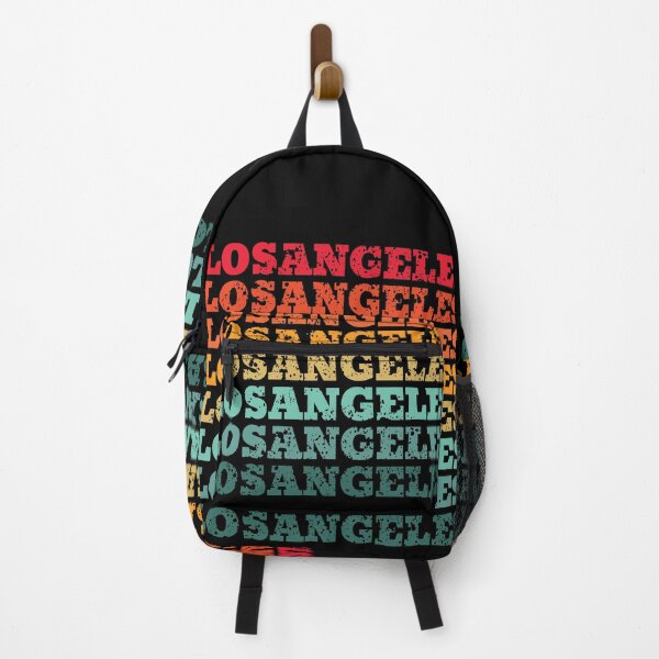 Item preview, Los Angeles - repeated retro vintage sunset colors with a distressed design effect designed and sold by Rhu Creations.
