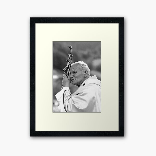 Vista previa del artículo con la obra «Papa Juan Pablo II», diseñado y vendido por Beltschazar.