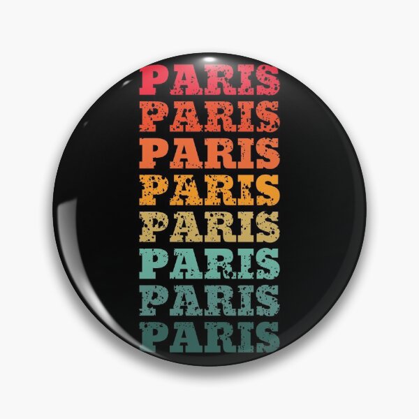 Item preview, Paris - repeated retro vintage sunset colors with a distressed design effect designed and sold by Rhu Creations.