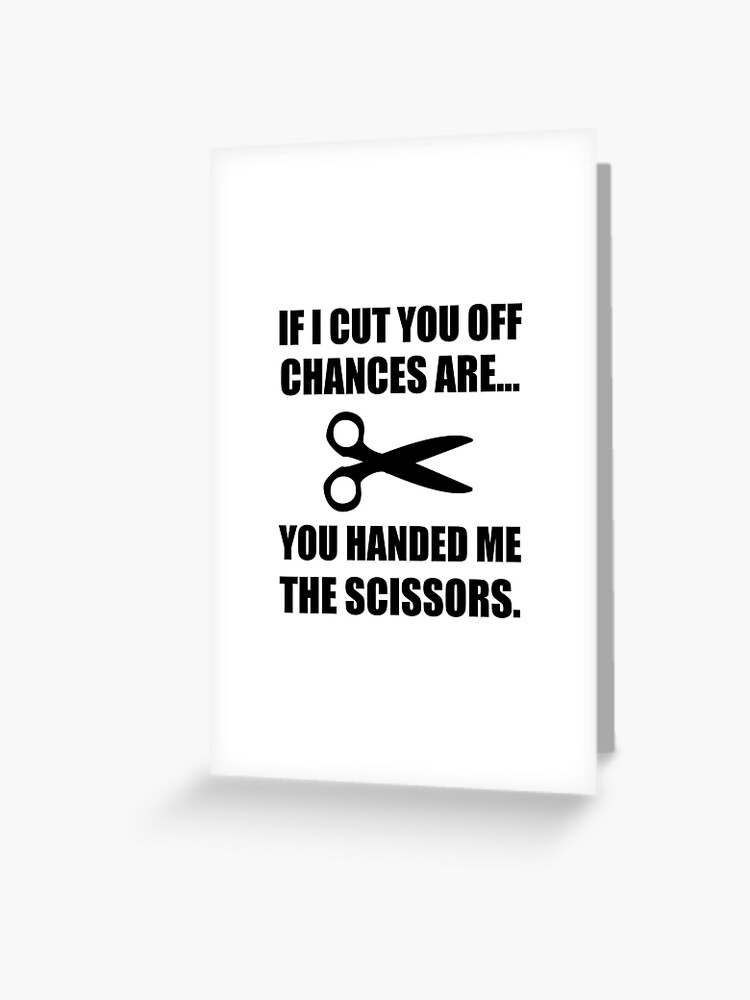 Runs With Scissors Demerit Badge | Greeting Card