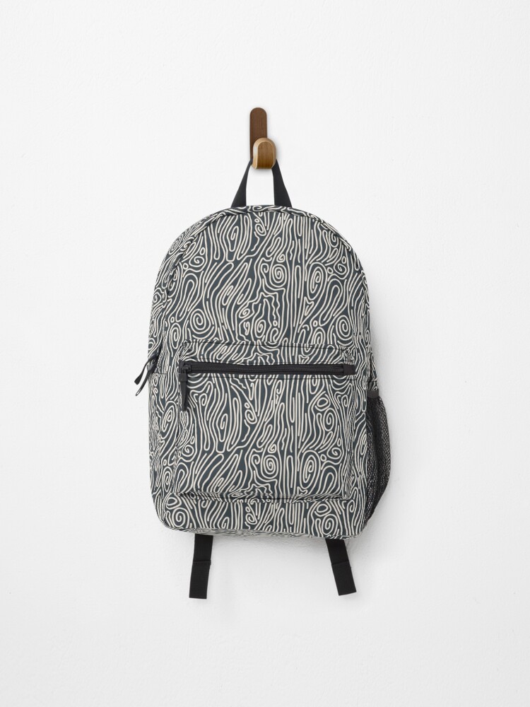 Thumbnail 1 of 3, Backpack, Dark Tree Bark Pattern designed and sold by Simplulina.