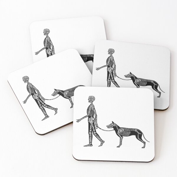 Item preview, Skeleton man and dog designed and sold by WortAnatomie.