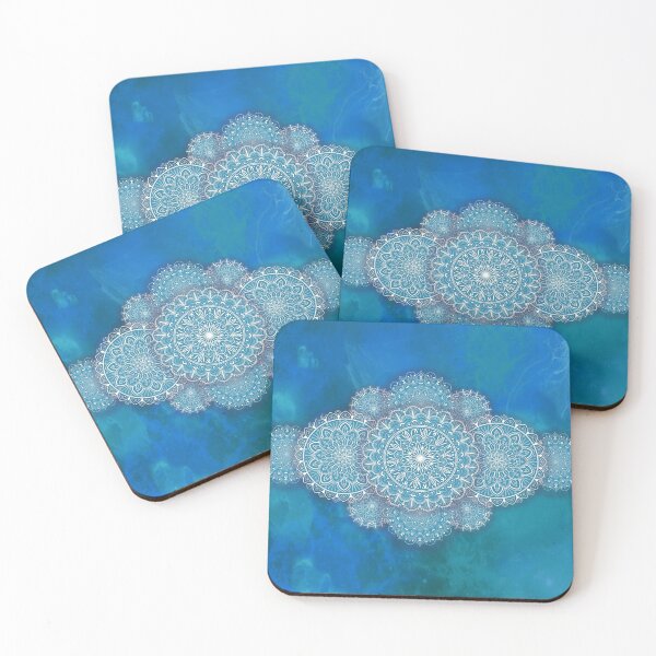 Item preview, Turquoise Mandala Wallpaper designed and sold by KreaKat.