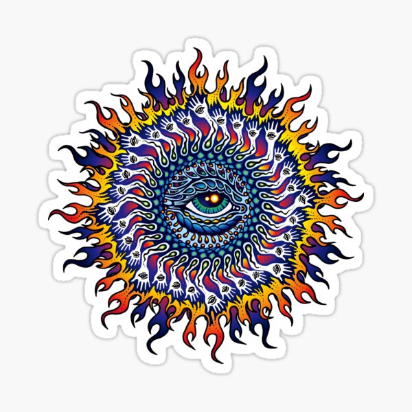 Psychedelic Eye Sun Sticker