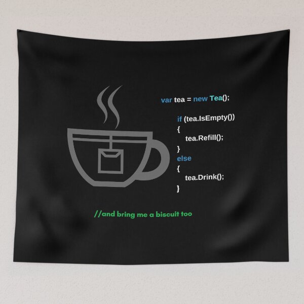 Item preview, Tea and Code designed and sold by DesignsWithMel.