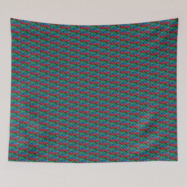 Item preview, Azerbaijan Miniature Flag Pattern designed and sold by Mxdesign888.