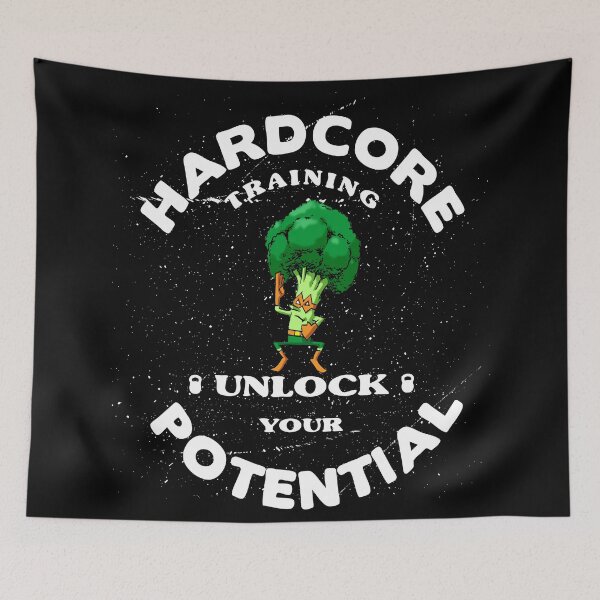 Item preview, Hardcore Training Unlock Your Potential Broccoli Ninja MMA Mixed Martial Arts designed and sold by ProjectX23.