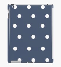 Navy Blue with White Polka Dots iPad Case/Skin