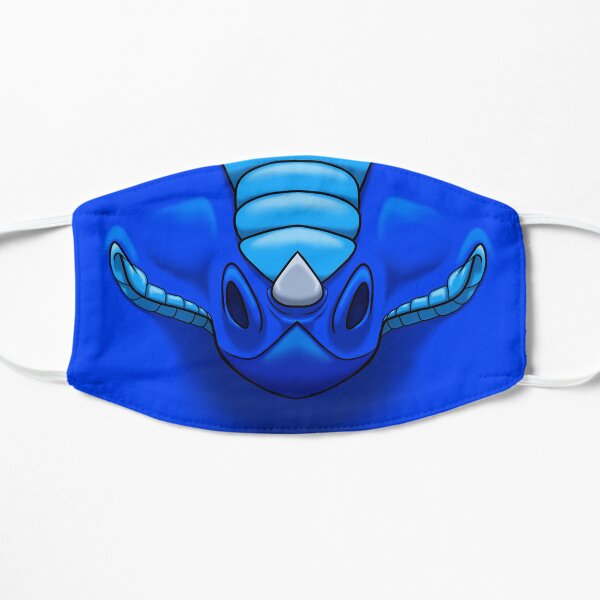 Blauer Drache Flache Maske