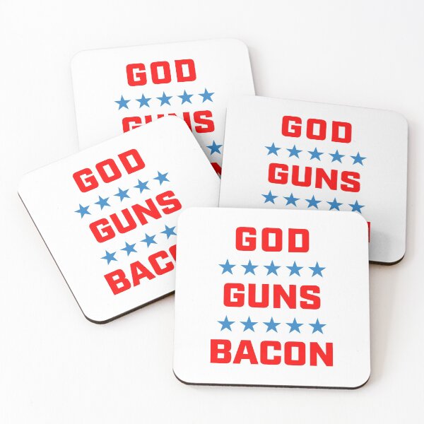 Item preview, God Guns Bacon Patriotic American Pro America designed and sold by SixforSix.