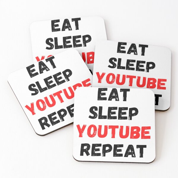 Artikelvorschau, Eat Sleep YouTube Repeat entworfen und verkauft von BeardedTree.