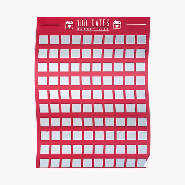 Best Seller 100 date Scarcths off Poster