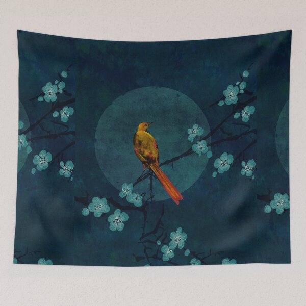 Item preview, Yellow bird in a Cherry blossom tree designed and sold by Modartisto.