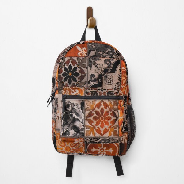 Item preview, Shades of orange ft. black and white tiles designed and sold by Joejo19.