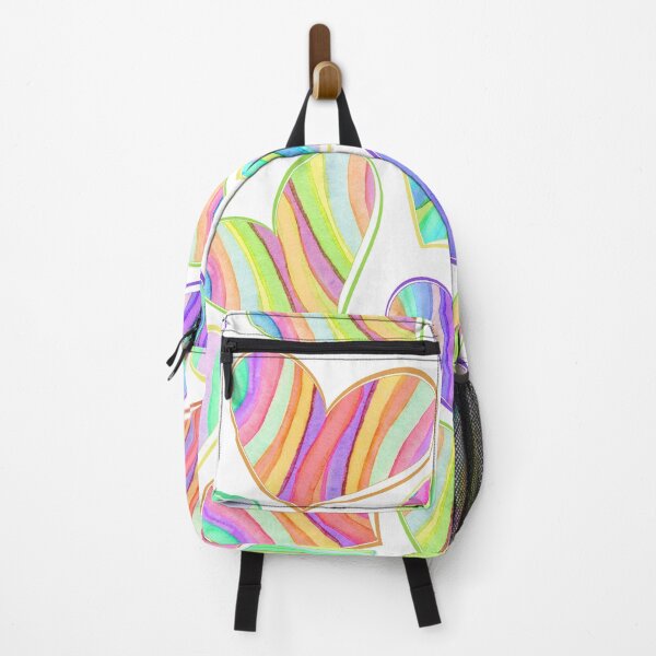 Item preview, Happy Rainbow Hearts pattern designed and sold by LaBellCreative.