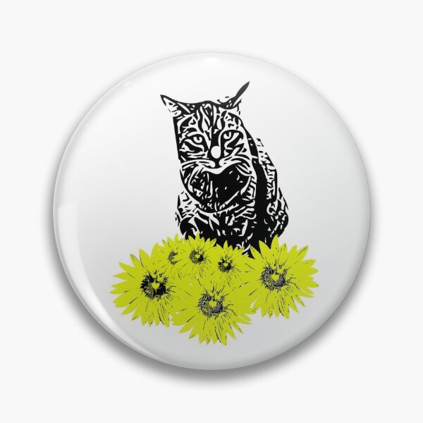 Item preview, Cat in sunflowers designed and sold by Tanya Mihe.