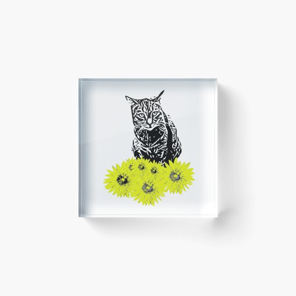 Item preview, Cat in sunflowers designed and sold by Tanya Mihe.