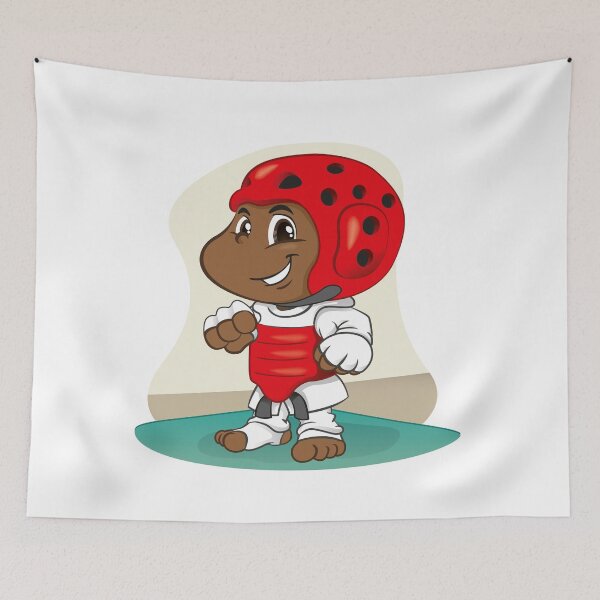 Item preview, Illustration character child African descent fighter martial arts taekwondo. Ideal for sports and institutional materials designed and sold by LucianoCosmo.