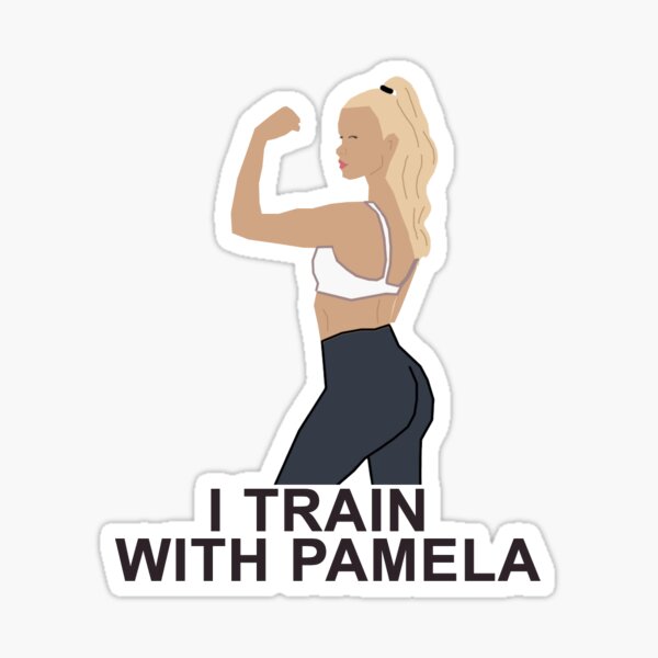 I train with Pamela Reif Sticker for Sale by Anyalce