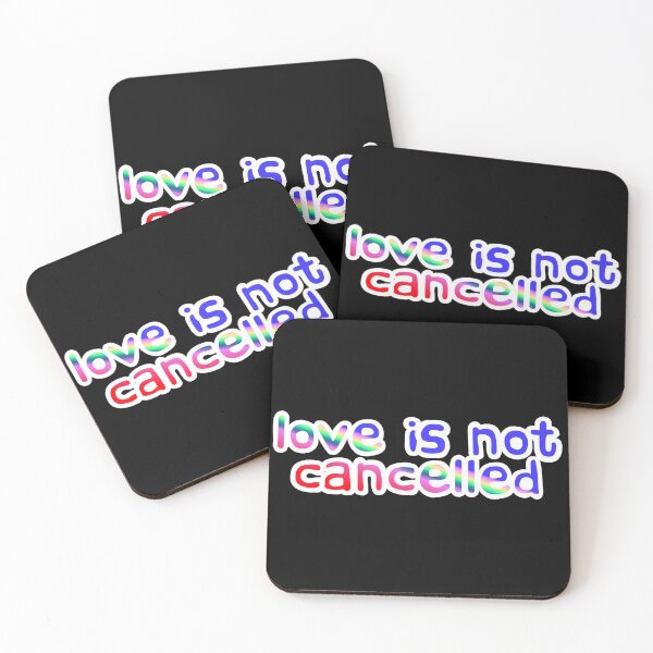 Item preview, Love is not cancelled saying rainbow colored designed and sold by EllianhPi.