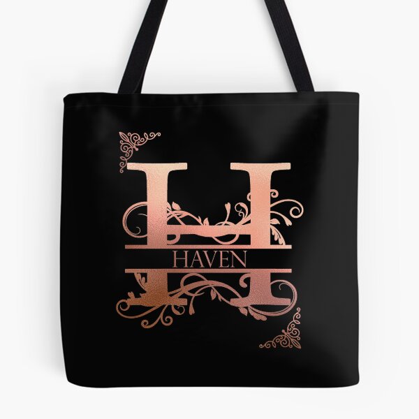 Item preview, Haven Personalized Name Gifts with Beautiful Rose Gold Monogram Letter H. Simply Best Gift Ideas for Haven designed and sold by ArteSquare.