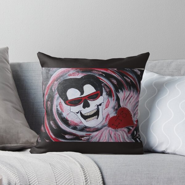 Item preview, Layne Staley ~Skull tattoo tribute~ with feathers & red heart in whirlwind designed and sold by Raineylanes.